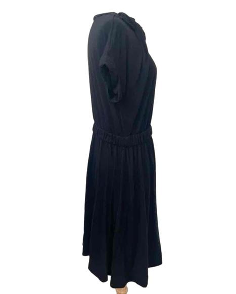 Kate Spade Women Short Sleeve Dress Black Flared Hem Dress with Bow Detail XS - Picture 4 of 8